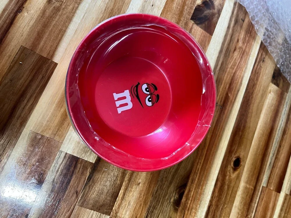 M&M Set of 5 Colorful Plastic Bowls with Character Face and Logo